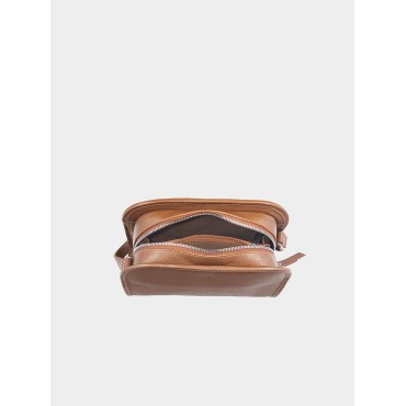 کیف دوشی زنانه چرم شایلی نوین چرم مدل LHB4959 – رنگ عسلی