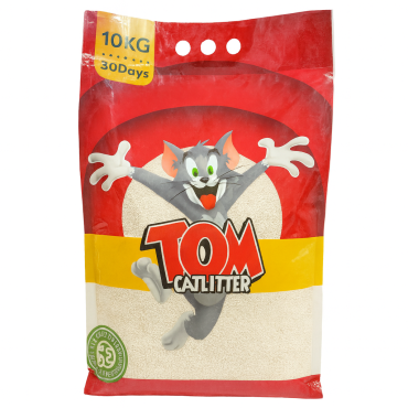 خاک گربه تام مدل بدون رایحه وزن 10 کیلوگرم