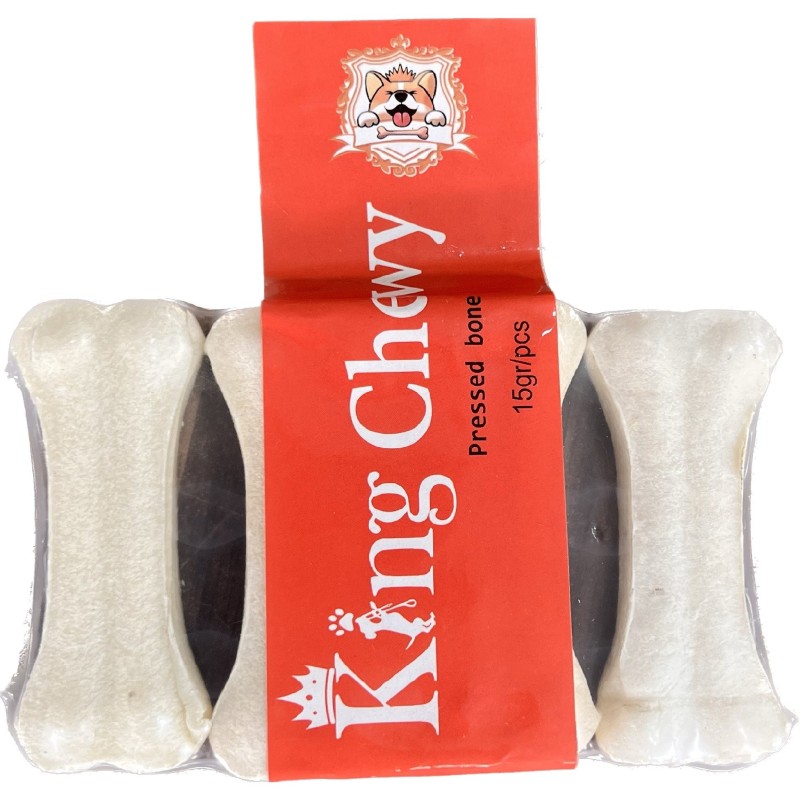 تشویقی استخوانی سگ King Chewy مدل کلسیم 4 عددی