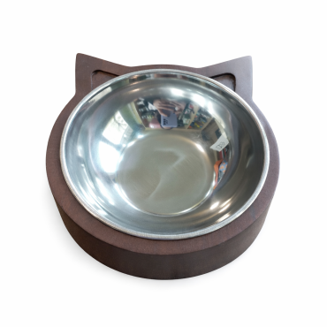 ظرف آب و غذای سگ و گربه پرس پت مدل چوبی