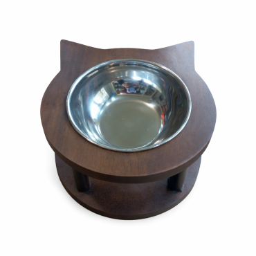 ظرف آب و غذای سگ و گربه پرس پت مدل چوبی