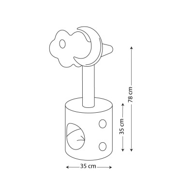 اسکرچر گربه نیناپت مدل ابر و ماه کد A