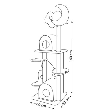 اسکرچر گربه نیناپت مدل ابر و ماه کد C