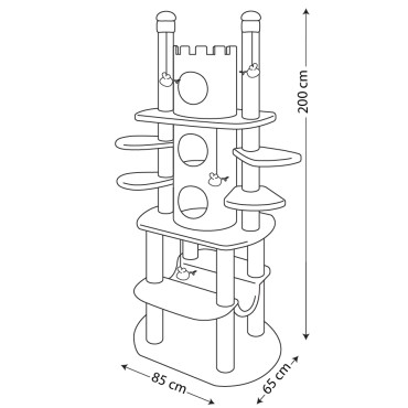 اسکرچر گربه نیناپت مدل قلعه
