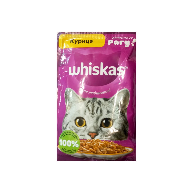 پوچ گربه ویسکاس مدل Adult طعم مرغ در سس وزن 75 گرم