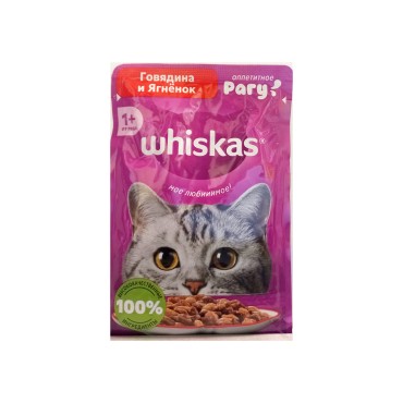 پوچ گربه ویسکاس مدل Adult طعم بیف و بره وزن 75 گرم