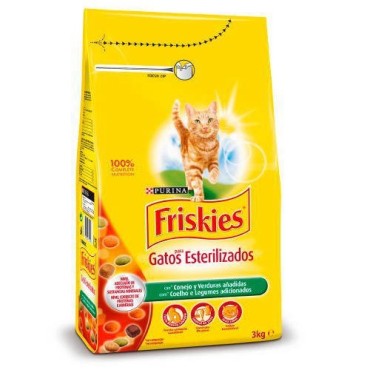 غذای خشک گربه بالغ عقیم شده خرگوش و سبزیجات فریسکیز