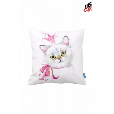 کاور کوسن فانتزی طرح گربه سفید پرس کالا