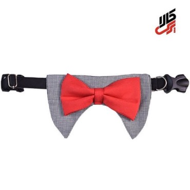 پاپیون طرح دوبل قرمز طوسی پرس کالا