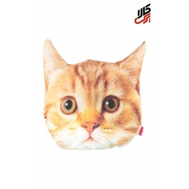 کوسن فانتزی طرح گربه قهوه ای پرس کالا