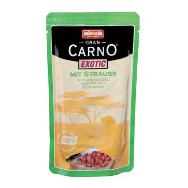 پوچ اگزوتیک حاوی گوشت شترمرغ مخصوص سگ گرن کارنو