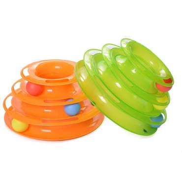 اسباب بازی 3 توپ مارپیچ مخصوص گربه هپی کت