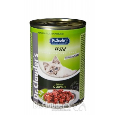 کنسرو دکتر کلودرز مخصوص گربه حاوی گوشت شکار