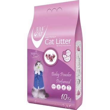 خاک گربه با رایحه پودر بچه حاوی مواد آنتی باکتریال ون کت