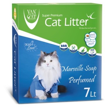 خاك گربه اولتراكلامپينگ با رايحه صابون فرانسوي حاوي مواد آنتي باكتريال  ون کت-کارتن 7 لیتری