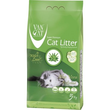 خاک گربه اولتراکلامپینگ با رایحه آلوئه ورا حاوی مواد آنتی باکتریال ون کت