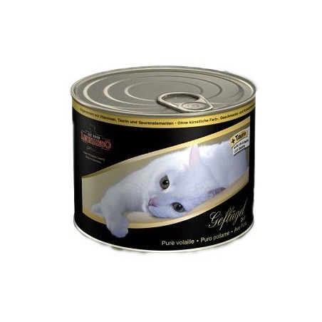 کنسرو گربه با طعم مرغ خالص لئوناردو