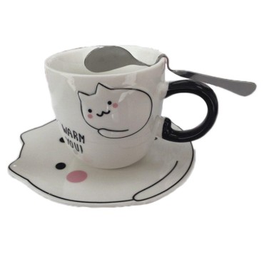 فنجان و نعلبکی گربه خال خالی پرس کالا