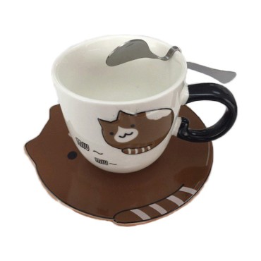 فنجان و نعلبکی گربه خال خالی پرس کالا