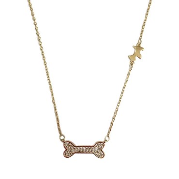 آویز طرح استخوان همراه زنجیر پرس کالا