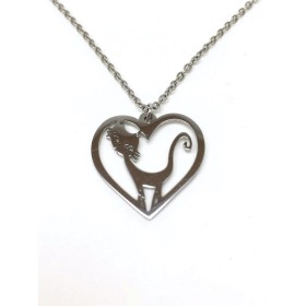 پابند طرح قلب و گربه همراه زنجیر