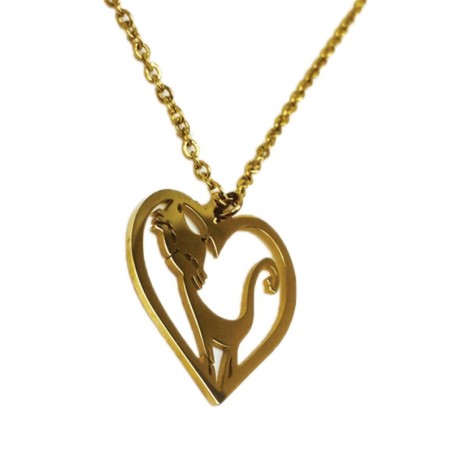 پابند طرح قلب و گربه همراه زنجیر پرس کالا