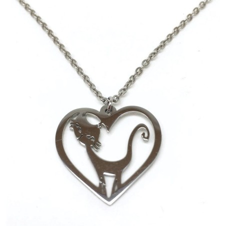 پابند طرح قلب و گربه همراه زنجیر پرس کالا