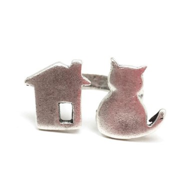 انگشتر با طرح گربه و خونه پرس کالا