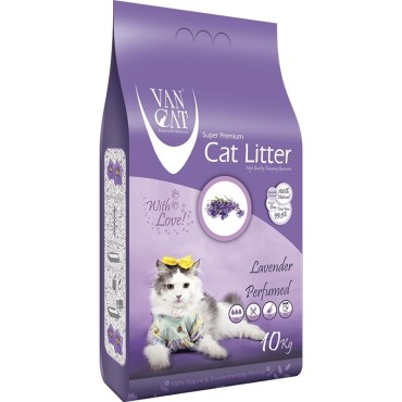 خاک گربه اولتراکلامپینگ با رایحه لاوندر حاوی مواد آنتی باکتریال ون کت 10 کیلویی