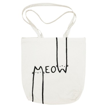 کیف دوشی پارچه ای دست دوز طرح میو مدل 12 پرس کالا