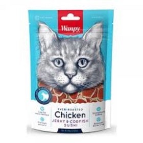 تشویقی جرکی سوشی کدفیش با طعم مرغ ونپی -٨٠ گرم