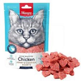 تشویقی جرکی  کدفیش قلبی با طعم مرغ ونپی -٨٠ گرم