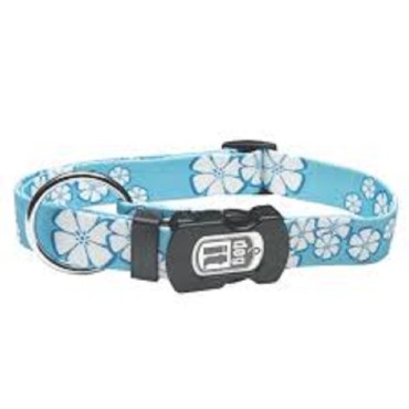 قلاده گردنی  گلدار آبی به همراه بند هاگن - لارج