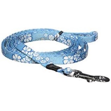 قلاده گردنی  گلدار آبی به همراه بند هاگن - لارج