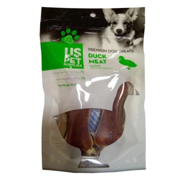 تشویقی سگ مدل استخوان جویدنی اردک یو اس پت - 100 گرم