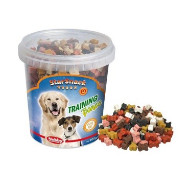 تشویقی سطلی تربیتی سگ با طرح استخوان با طعم انواع گوشت نوبی - 500گرمی
