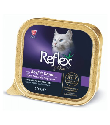 خوراک چانک گربه با طعم بیف و گوشت شکار رفلکس  - 100گرم