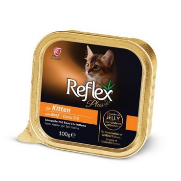 خوراک چانک بچه گربه با طعم بیف رفلکس  - 100گرم
