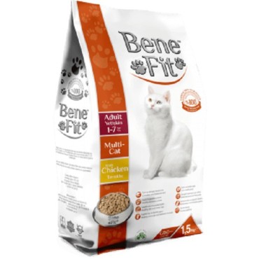 غذا خشک گربه بالغ با طعم مرغ بنفیت - 1.5 كيلوگرم