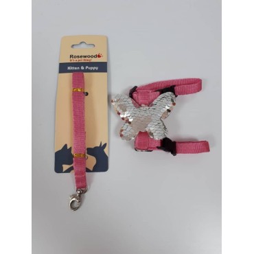 قلاده تنی پروانه ای سگ و گربه همراه با بند - ایکس اسمال