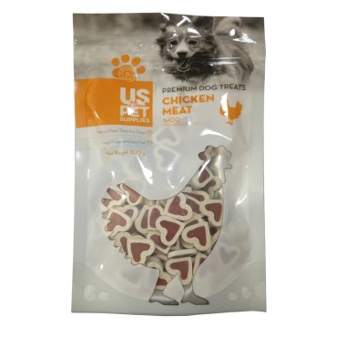 تشویقی سگ مدل چیپسی دنتال با طعم مرغ یو اس پت - بزرگ