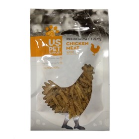 تشویقی گربه مدل نواری کوچک با طعم مرغ و چای سبز یو اس پت - 100 گرم