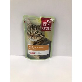 پوچ مخصوص گربه با طعم اردک و جگر در ژله Dein Bestes