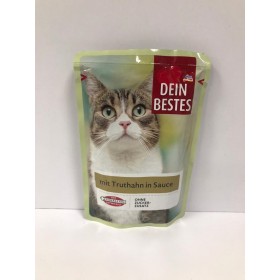 پوچ مخصوص گربه با طعم بوقلمون در سس Dein Bestes