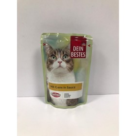 پوچ مخصوص گربه با طعم غاز در سس Dein Bestes