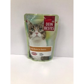 پوچ مخصوص گربه با طعم اردک در سس Dein Bestes