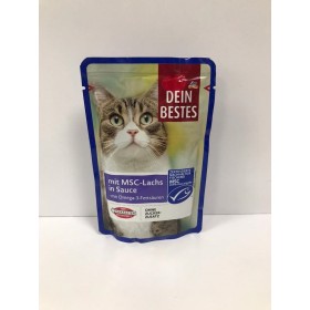 پوچ مخصوص گربه با طعم سالمون  و ماهی MSC در سس Dein Bestes