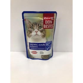 پوچ مخصوص گربه با طعم ماهی MSC در سس Dein Bestes