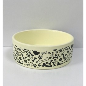 ظرف آب و غذای سگ و گربه مدل سرامیکی سایز متوسط