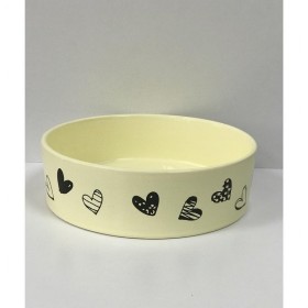 ظرف  آب و غذای سگ و گربه حنا پت مدل سرامیکی سایز بزرگ